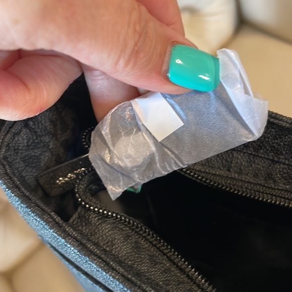 NWT MICHAEL KORS Jet Set Travel large  messenger CROSSBODY BAG blk gray pockets - Picture 8 of 17